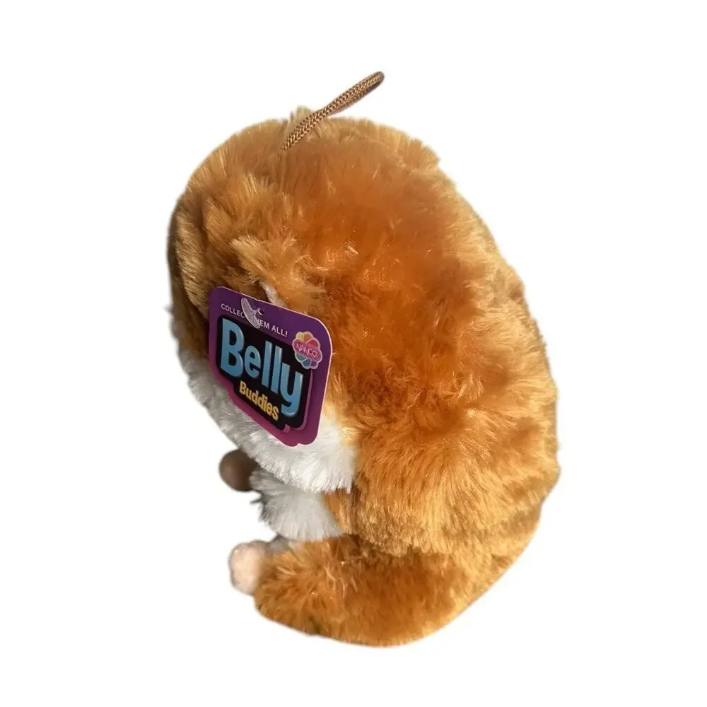 Plush Hamster Belly Buddies Brown Stuffed Animal 10”Nanco NEW